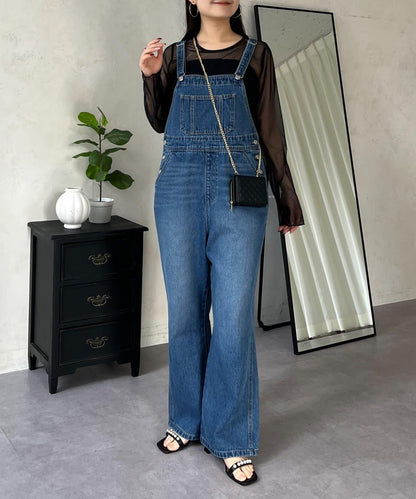 半喇牛仔連體褲