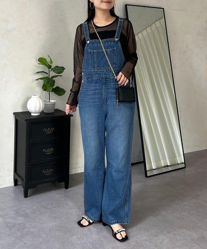 半喇牛仔連體褲