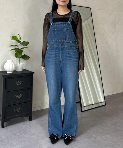 半喇牛仔連體褲