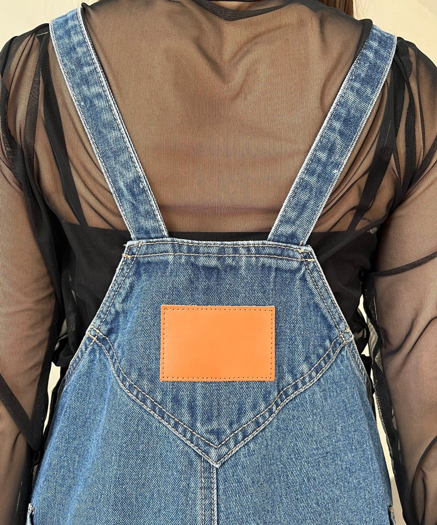 半喇牛仔連體褲