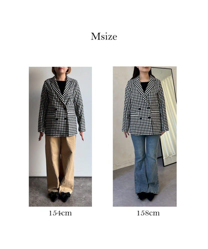 彈力格紋夾克