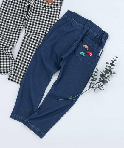 口袋刺繡 全長 7days Style pants 褲子