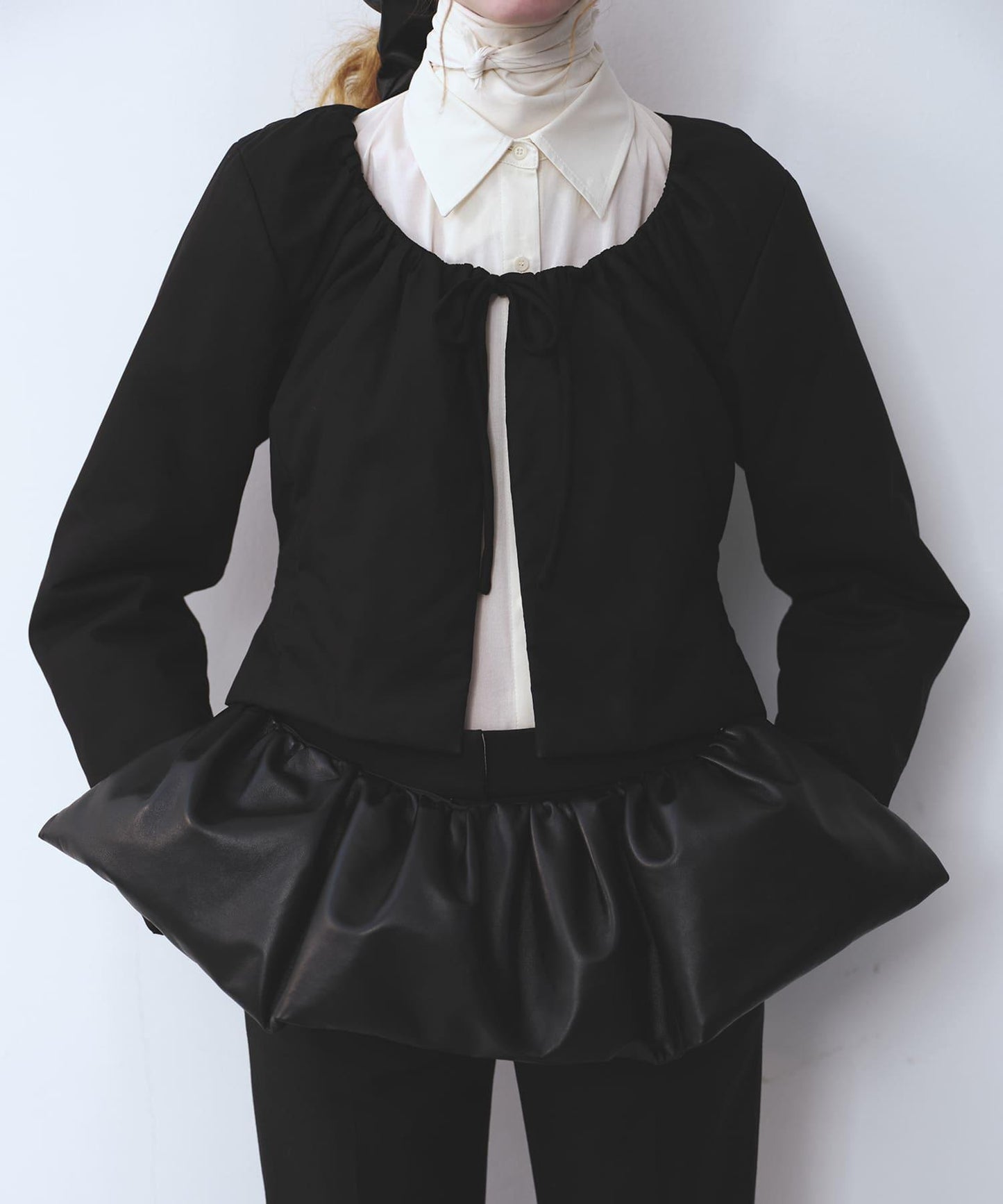 透視抽褶 AMOMENTO SHEER SHIRRING PADDED TOP 上衣