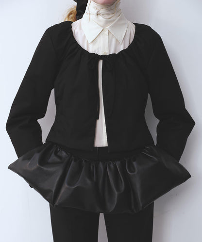 透視抽褶 AMOMENTO SHEER SHIRRING PADDED TOP 上衣