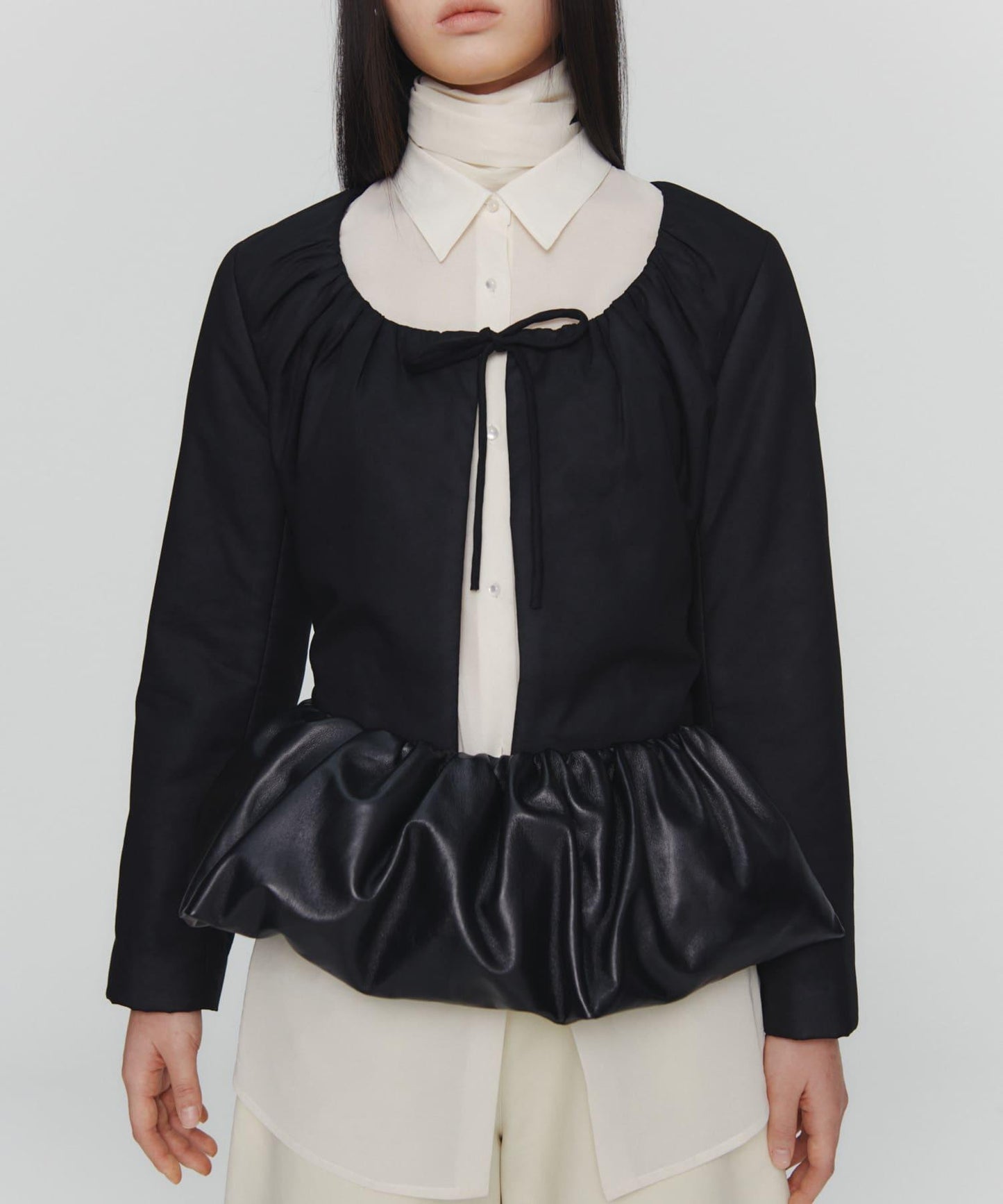 透視抽褶 AMOMENTO SHEER SHIRRING PADDED TOP 上衣