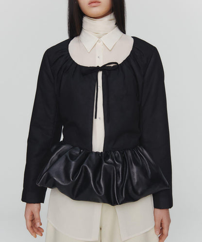 透視抽褶 AMOMENTO SHEER SHIRRING PADDED TOP 上衣