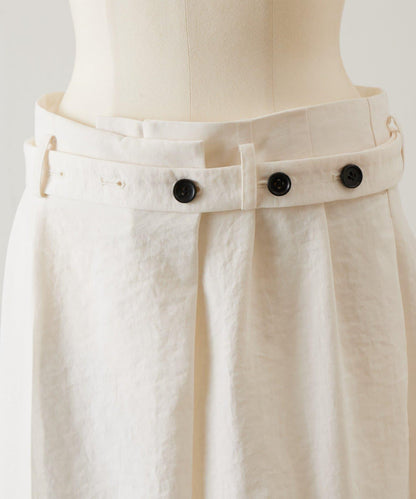 不對稱腰帶設計長褲