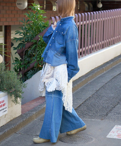 etsinta 2way蕾絲拼接軍事風迷你裙