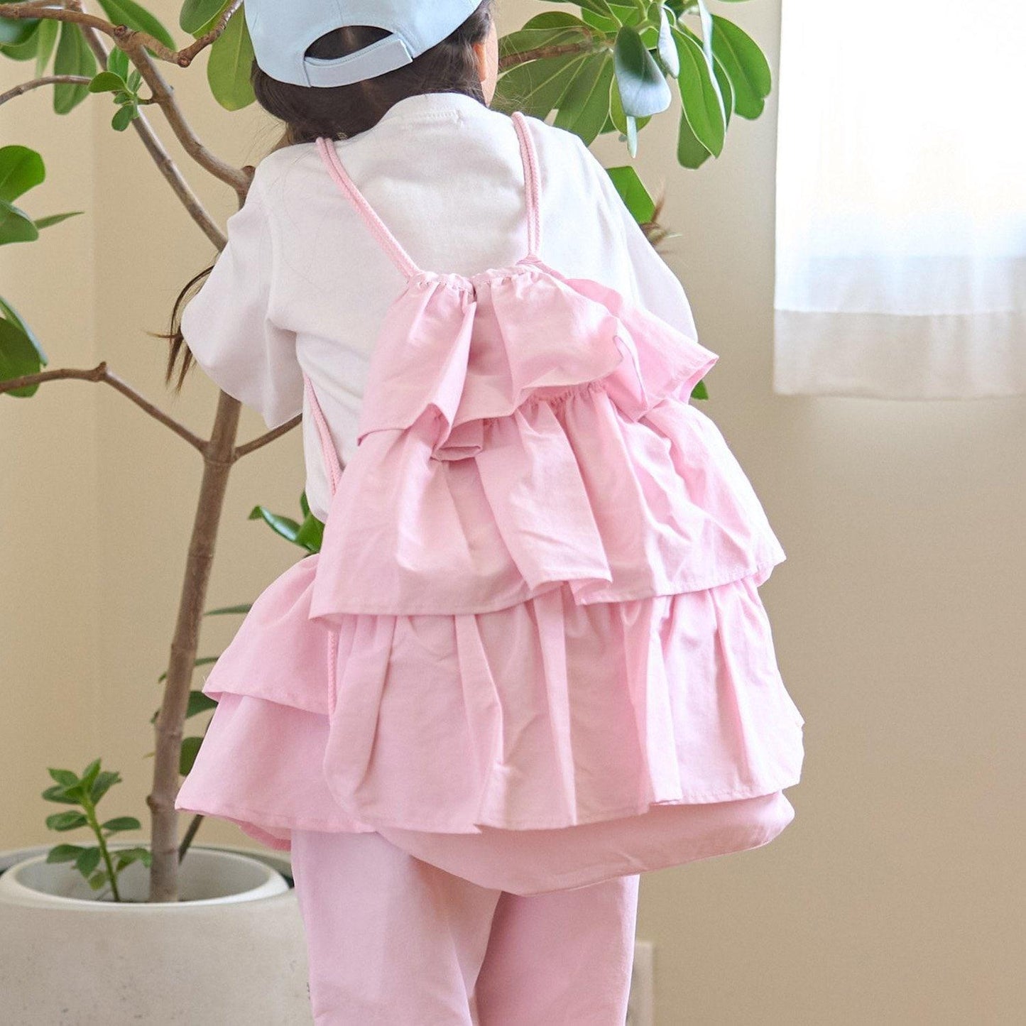 防潑水防汙耐用防UV 褶邊 學校用 抽繩包