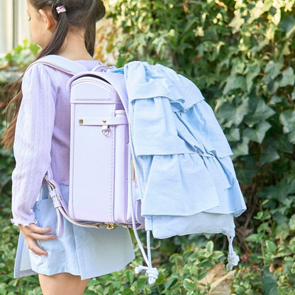 防潑水防汙耐用防UV 褶邊 學校用 抽繩包