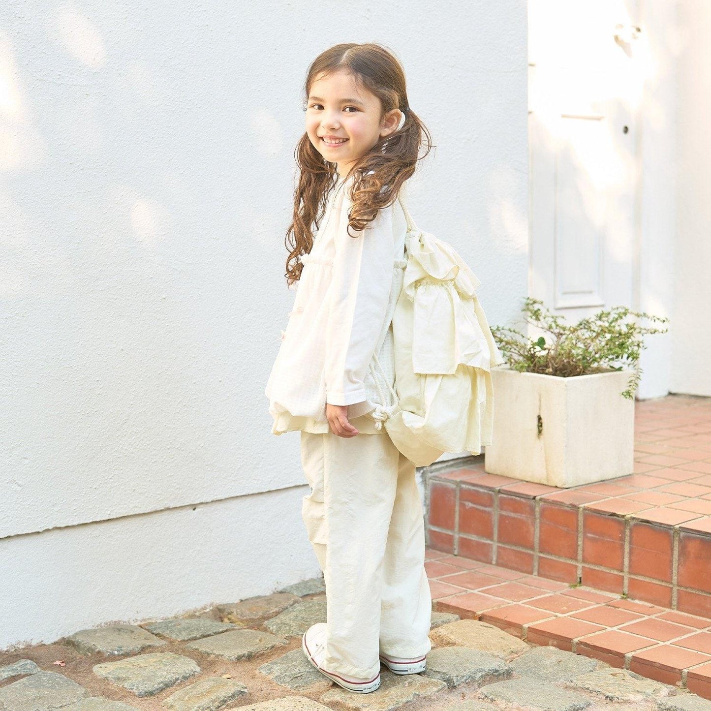 防潑水防汙耐用防UV 褶邊 學校用 抽繩包