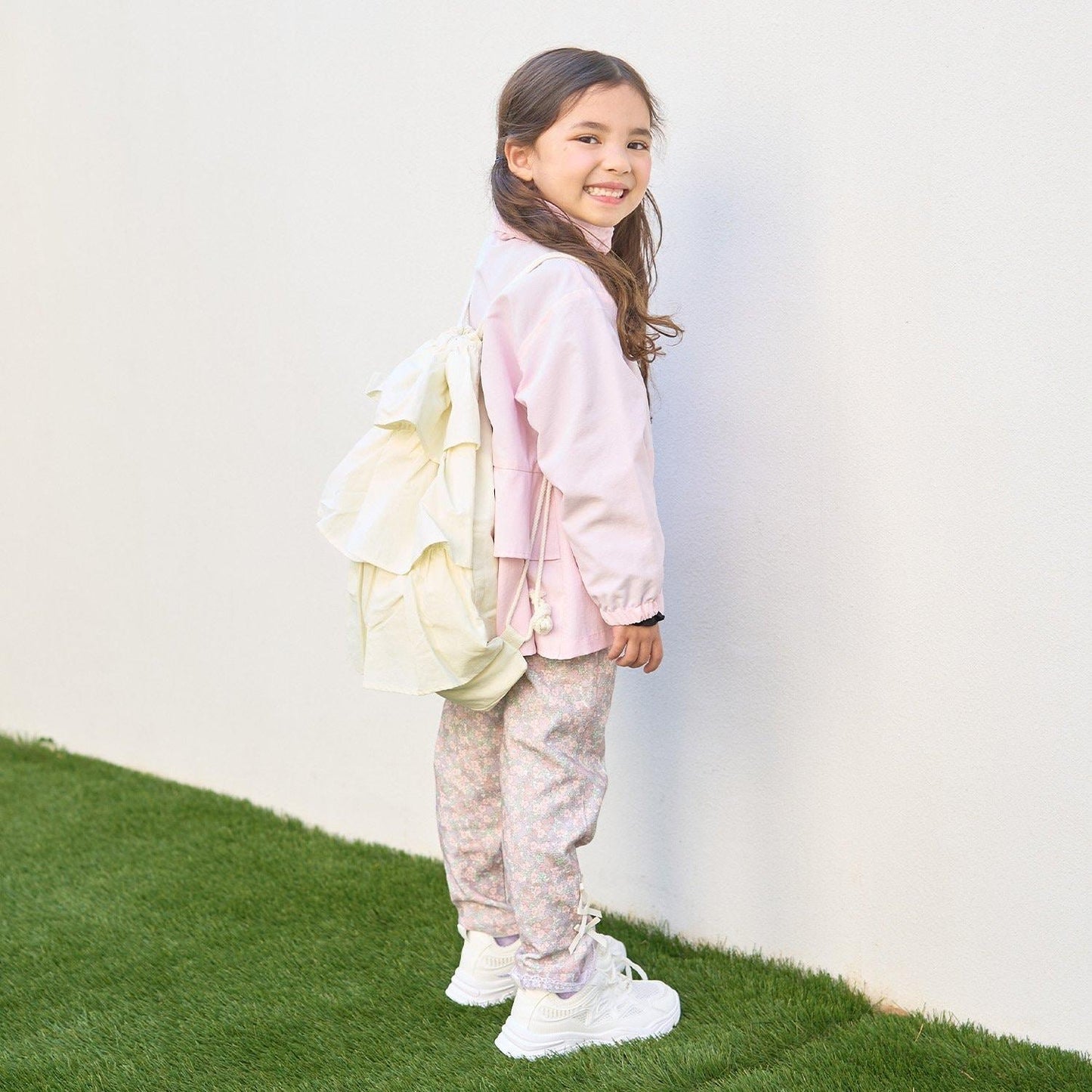 防潑水防汙耐用防UV 褶邊 學校用 抽繩包