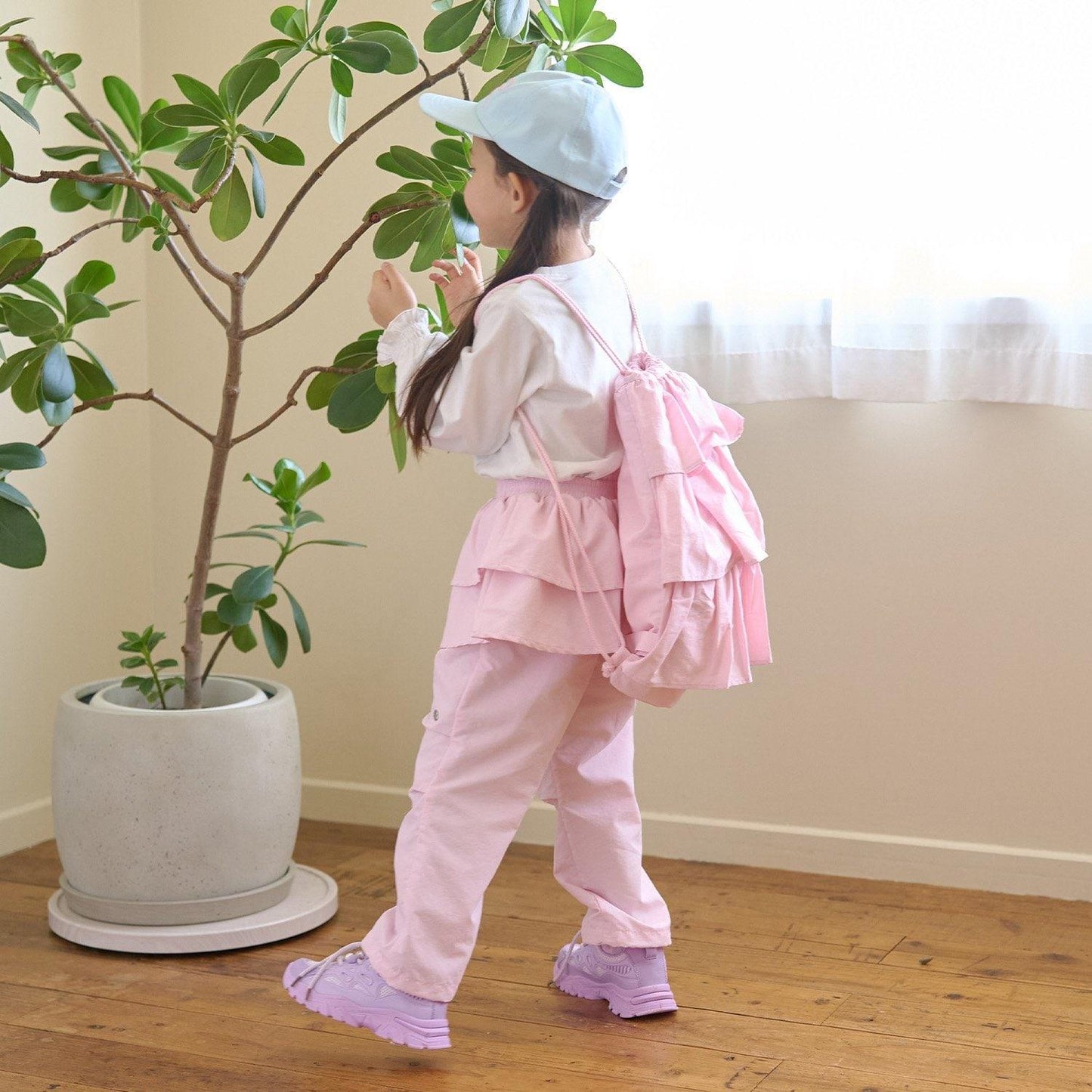 防潑水防汙耐用防UV 褶邊 學校用 抽繩包