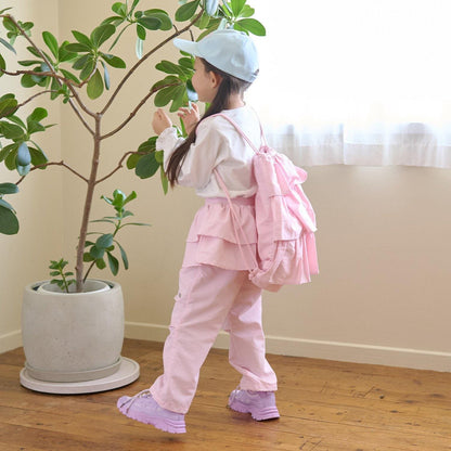 防潑水防汙耐用防UV 褶邊 學校用 抽繩包