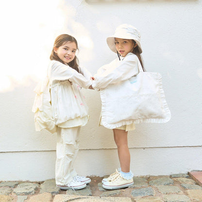 防潑水防汙耐用防UV 褶邊 學校用 抽繩包