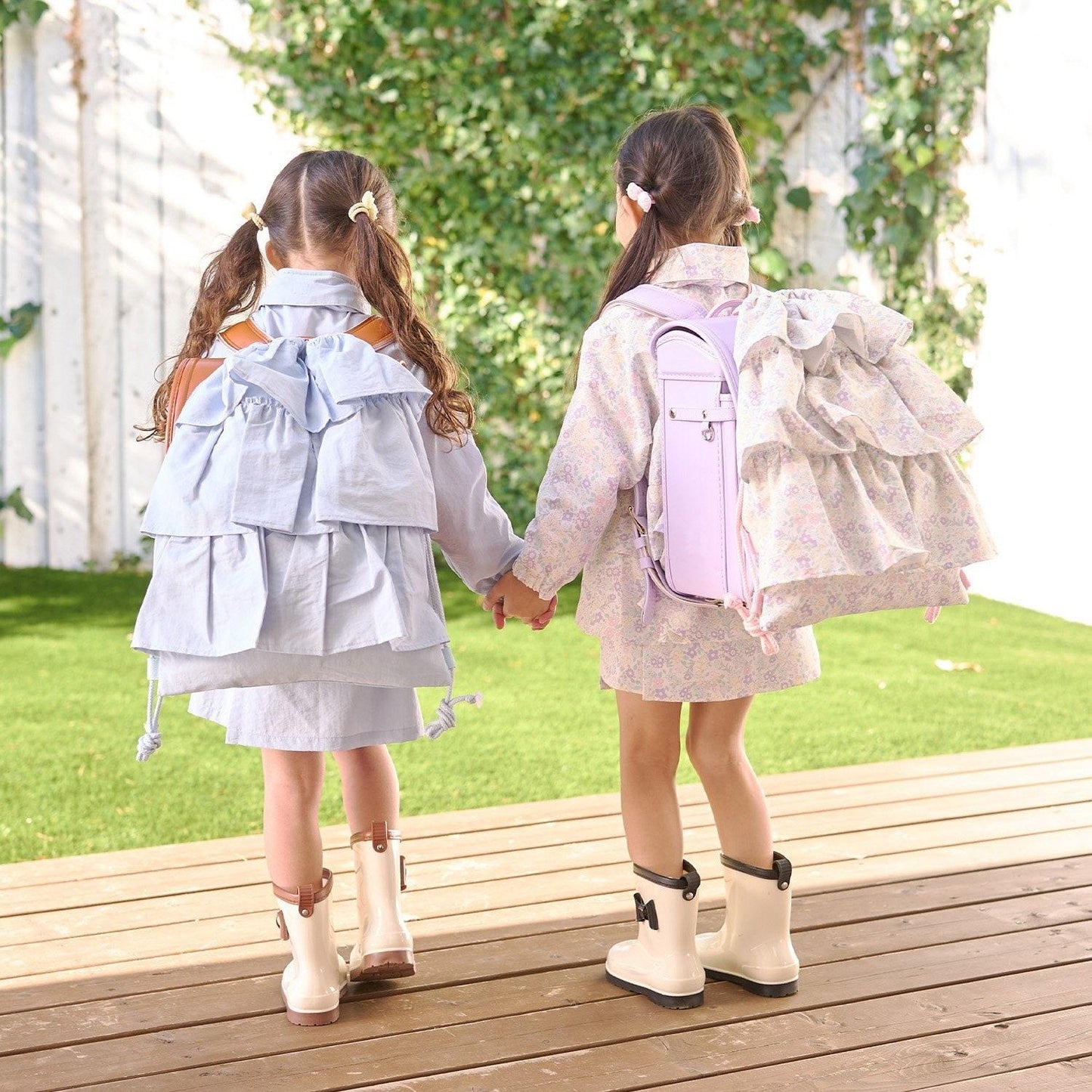 防潑水防汙耐用防UV 褶邊 學校用 抽繩包