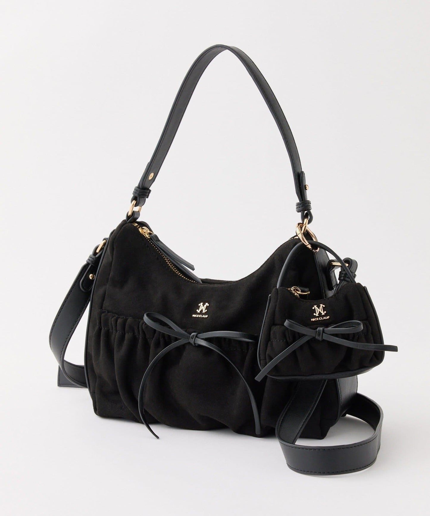 帶迷你包掛件 抽繩蝴蝶結 包袋