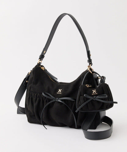 帶迷你包掛件 抽繩蝴蝶結 包袋