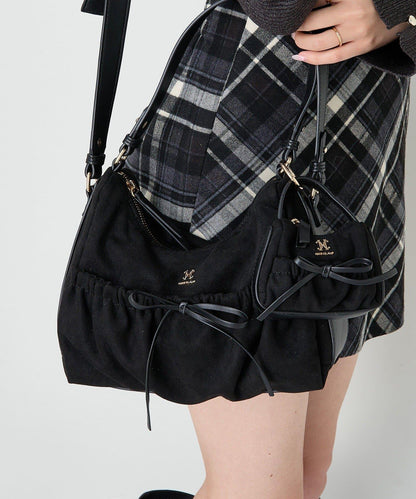 帶迷你包掛件 抽繩蝴蝶結 包袋