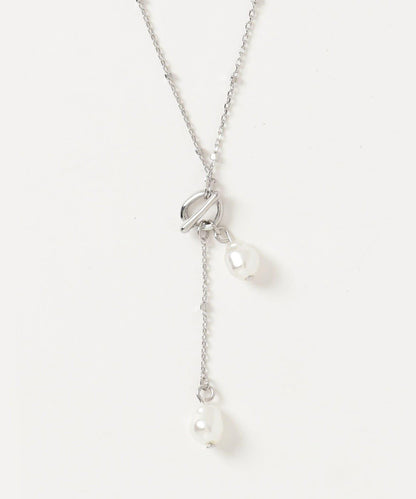 雙層珍珠Y字設計項鍊