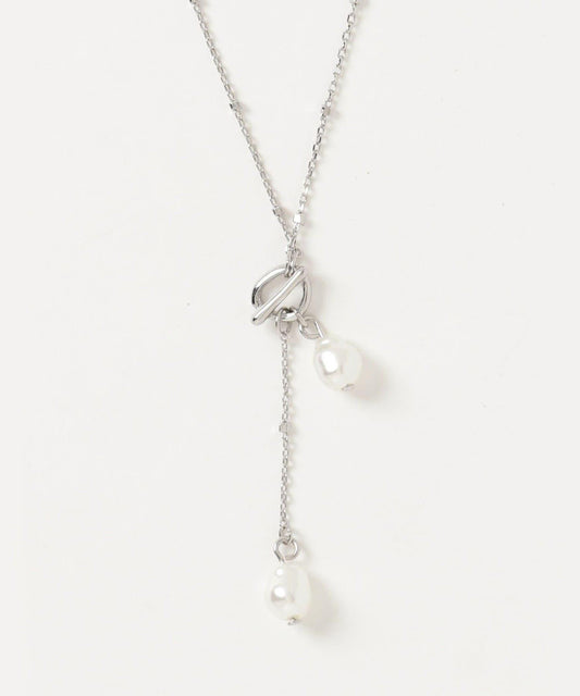 雙層珍珠Y字設計項鍊