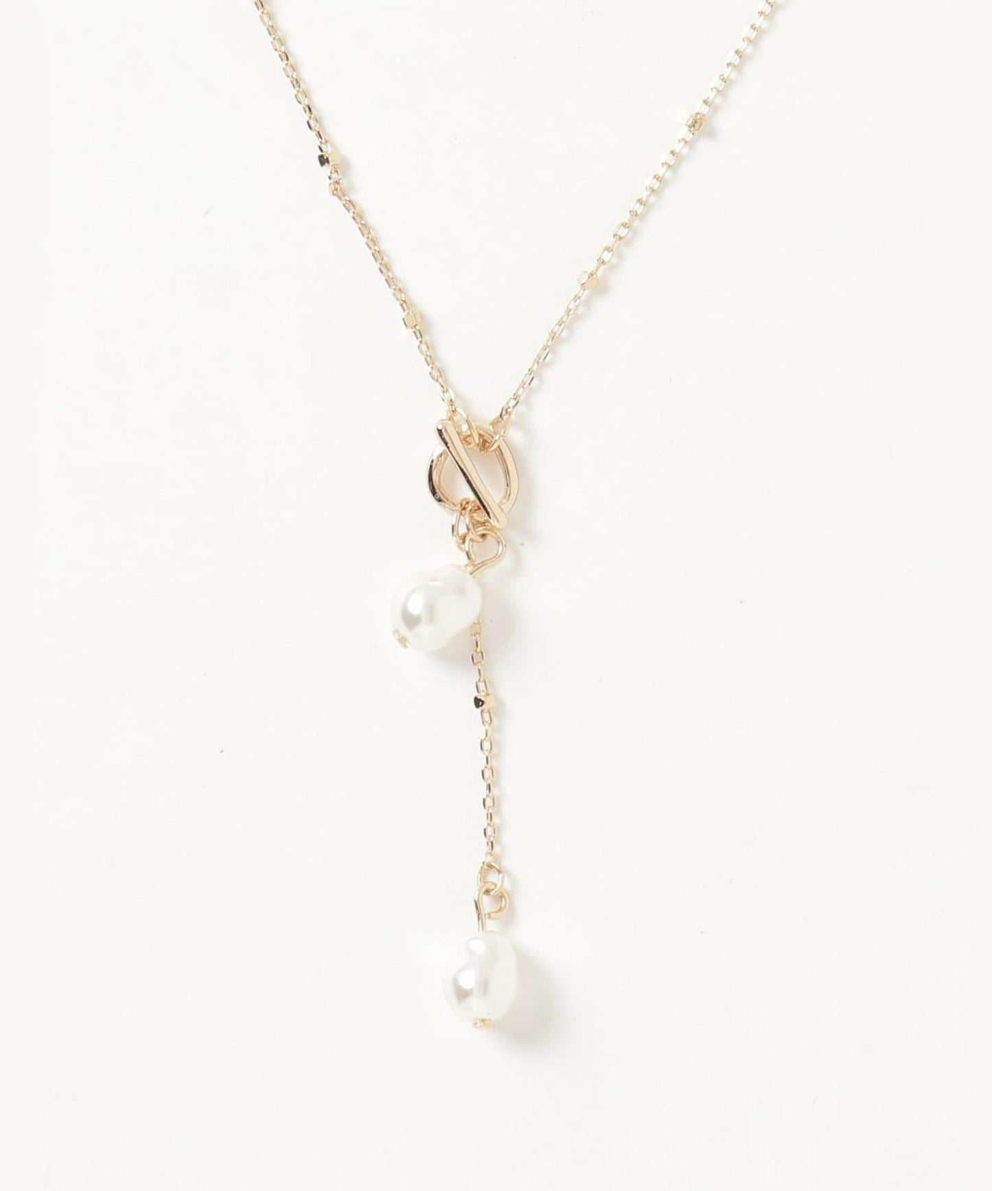 雙層珍珠Y字設計項鍊