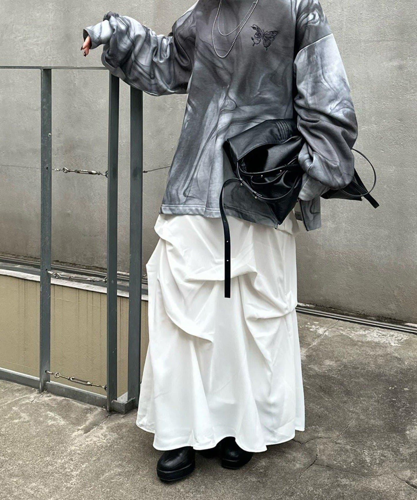 Mavie..7 打褶設計 長款半身裙