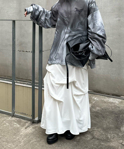 Mavie..7 打褶設計 長款半身裙