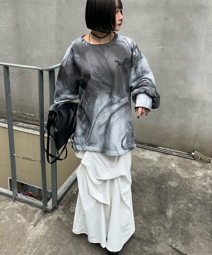 Mavie..7 打褶設計 長款半身裙
