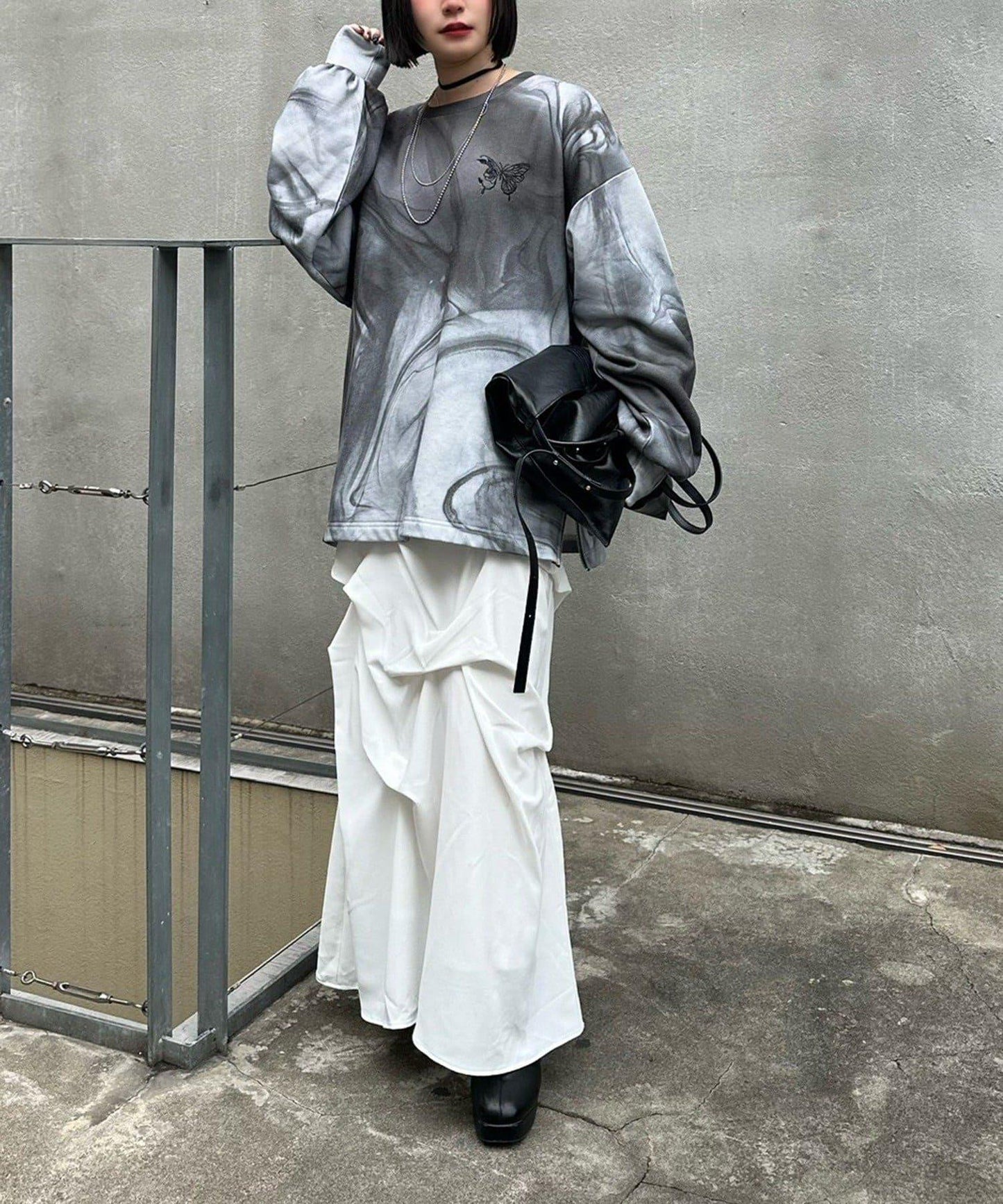Mavie..7 打褶設計 長款半身裙