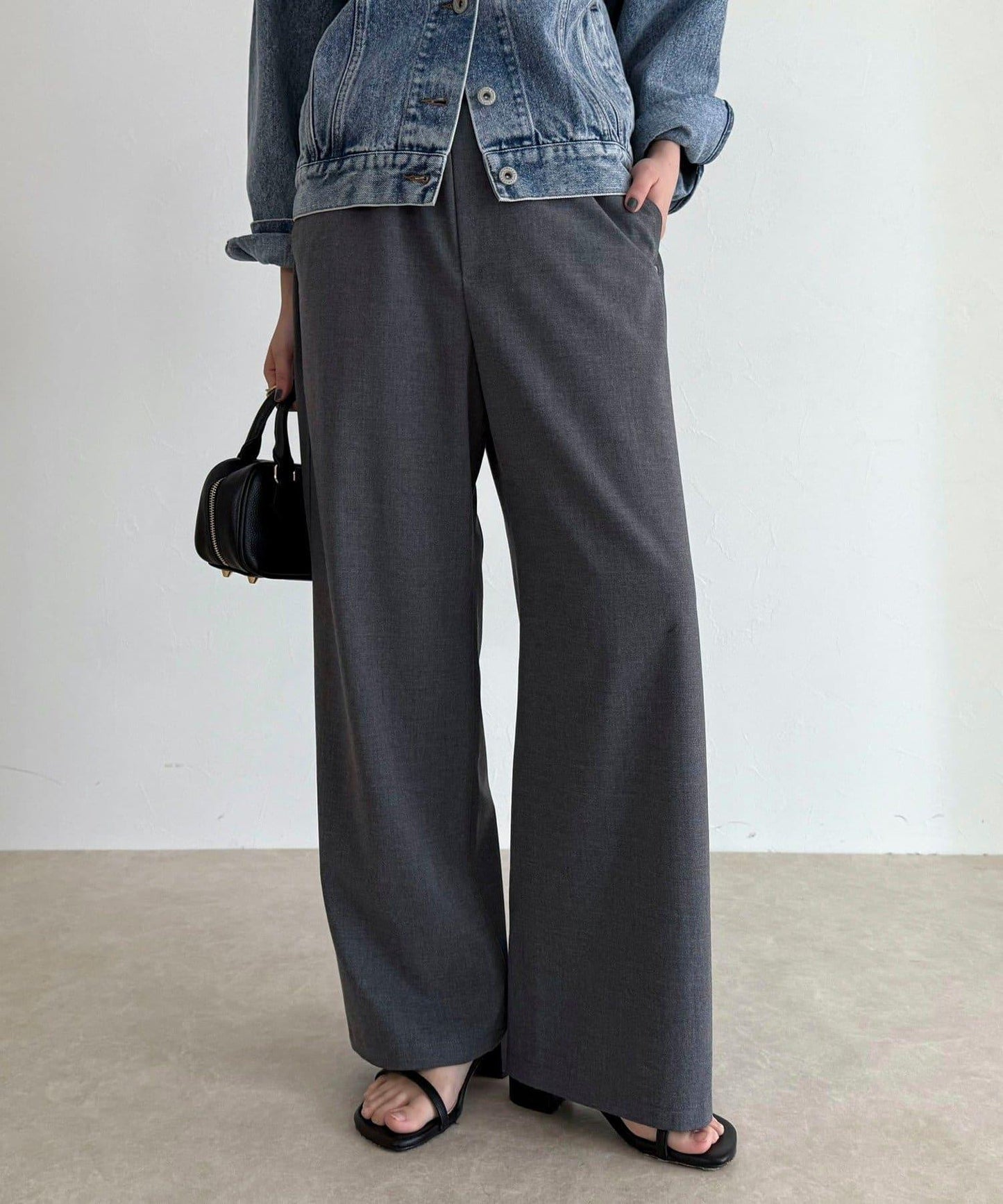 TR 易穿半闊腿褲