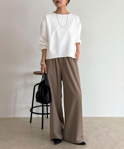 TR 易穿半闊腿褲