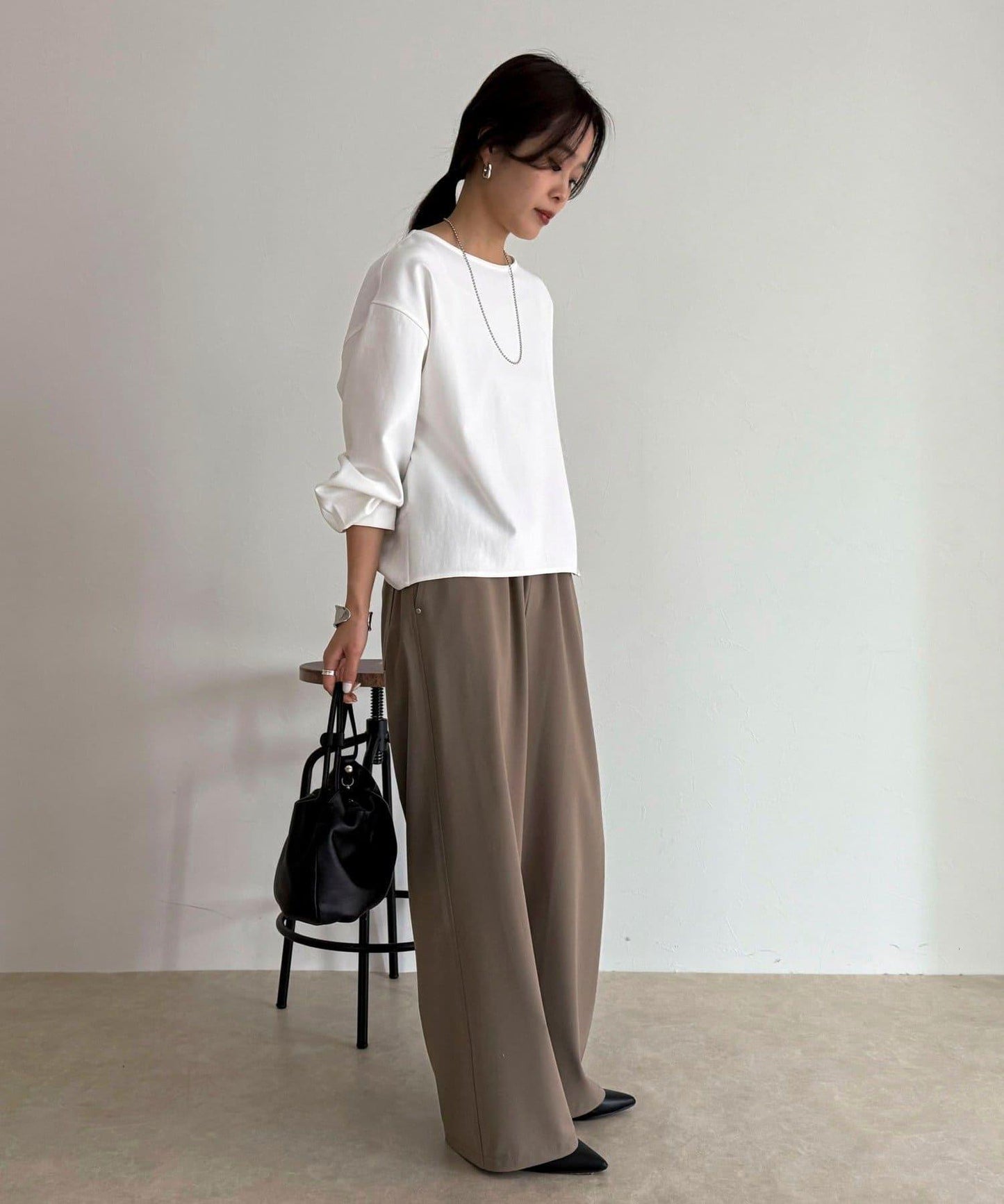 TR 易穿半闊腿褲