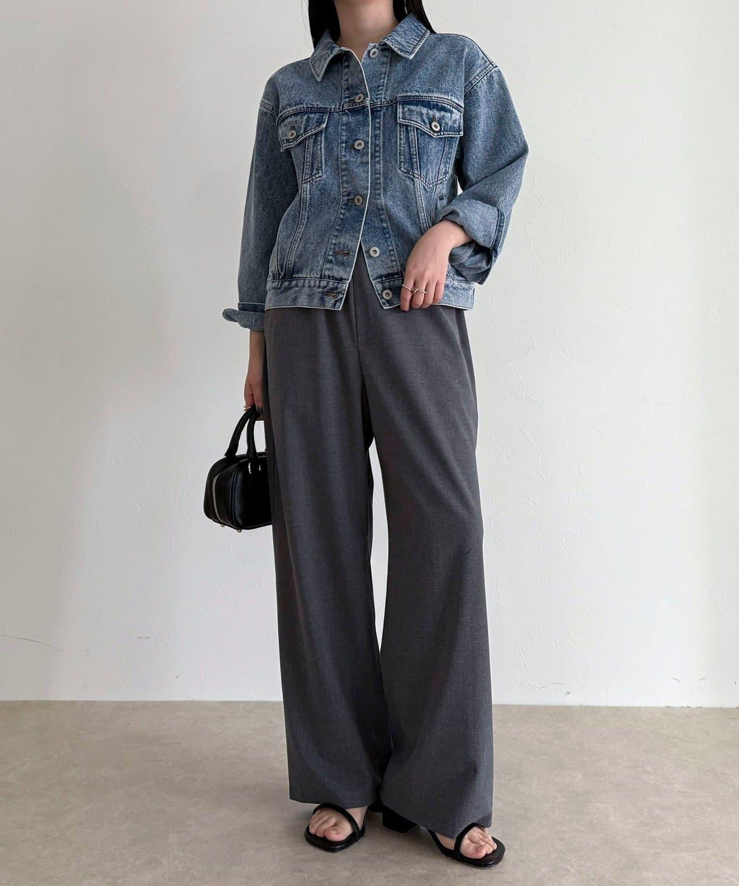 TR 易穿半闊腿褲