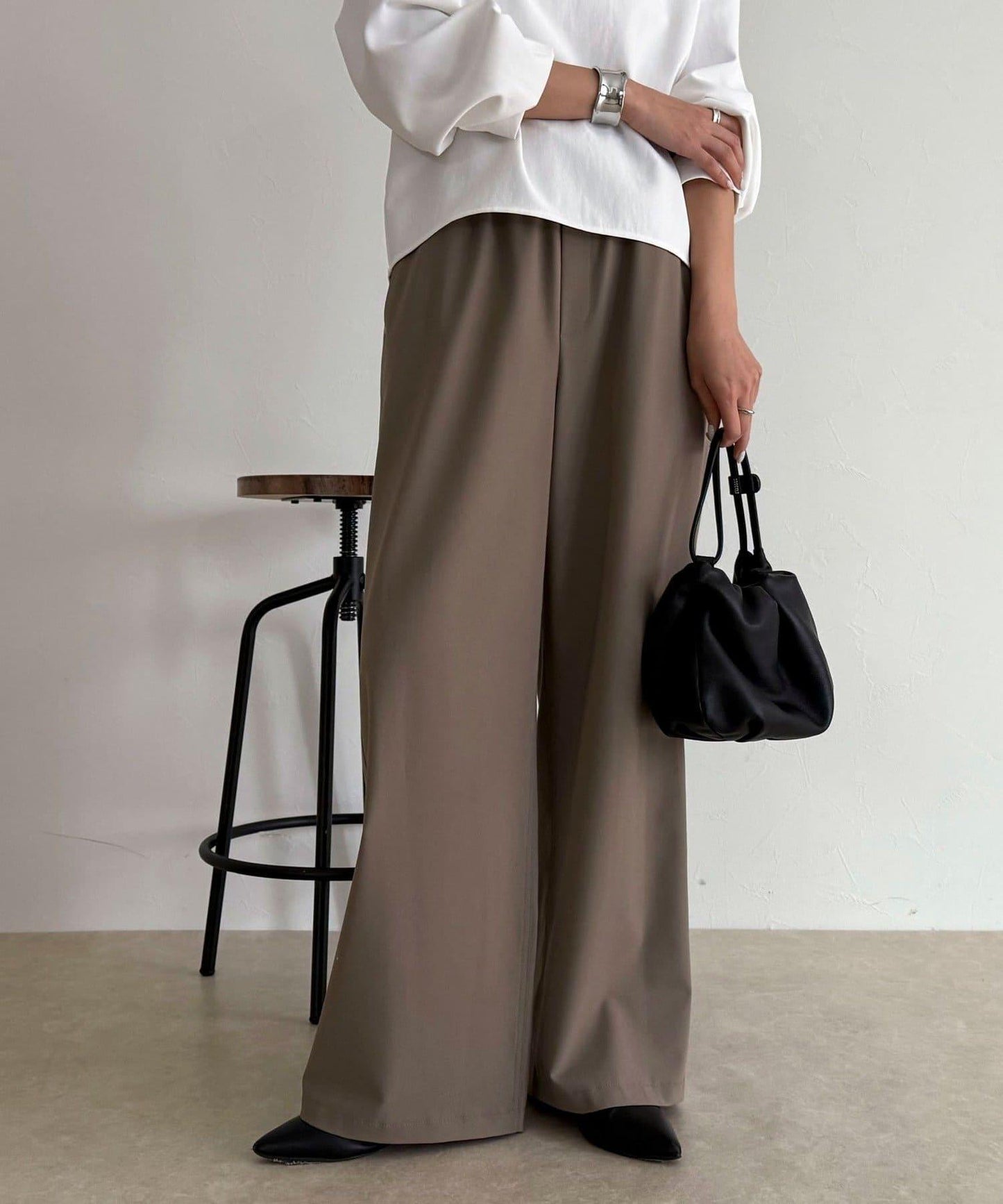 TR 易穿半闊腿褲