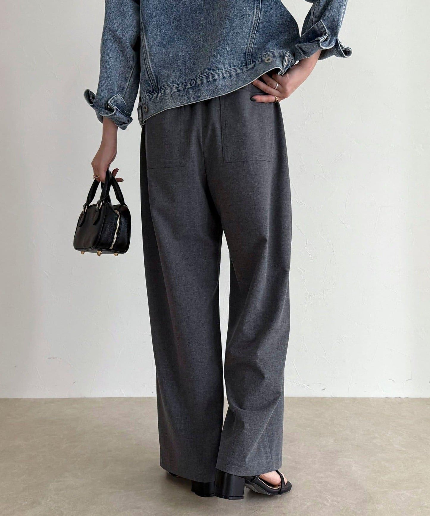 TR 易穿半闊腿褲