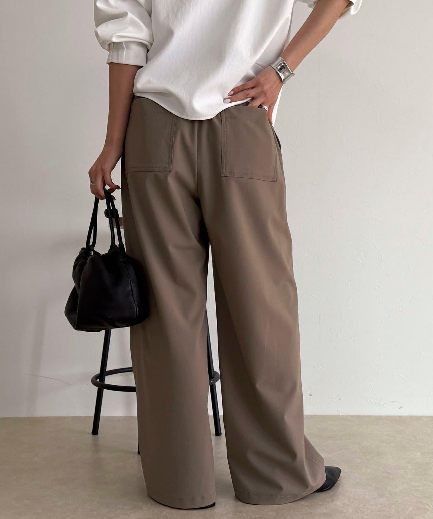 TR 易穿半闊腿褲