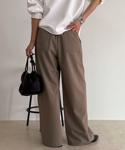 TR 易穿半闊腿褲