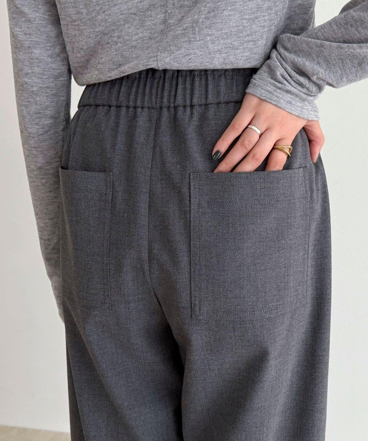 TR 易穿半闊腿褲