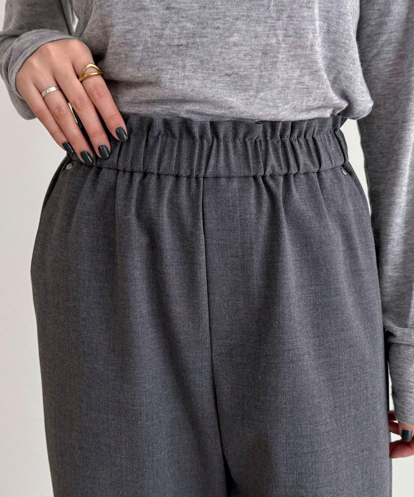 TR 易穿半闊腿褲