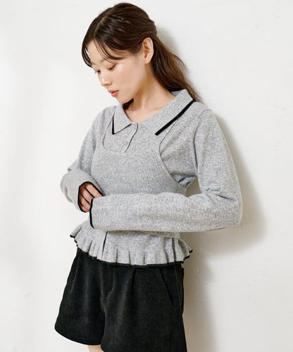 針織背心開衫套裝