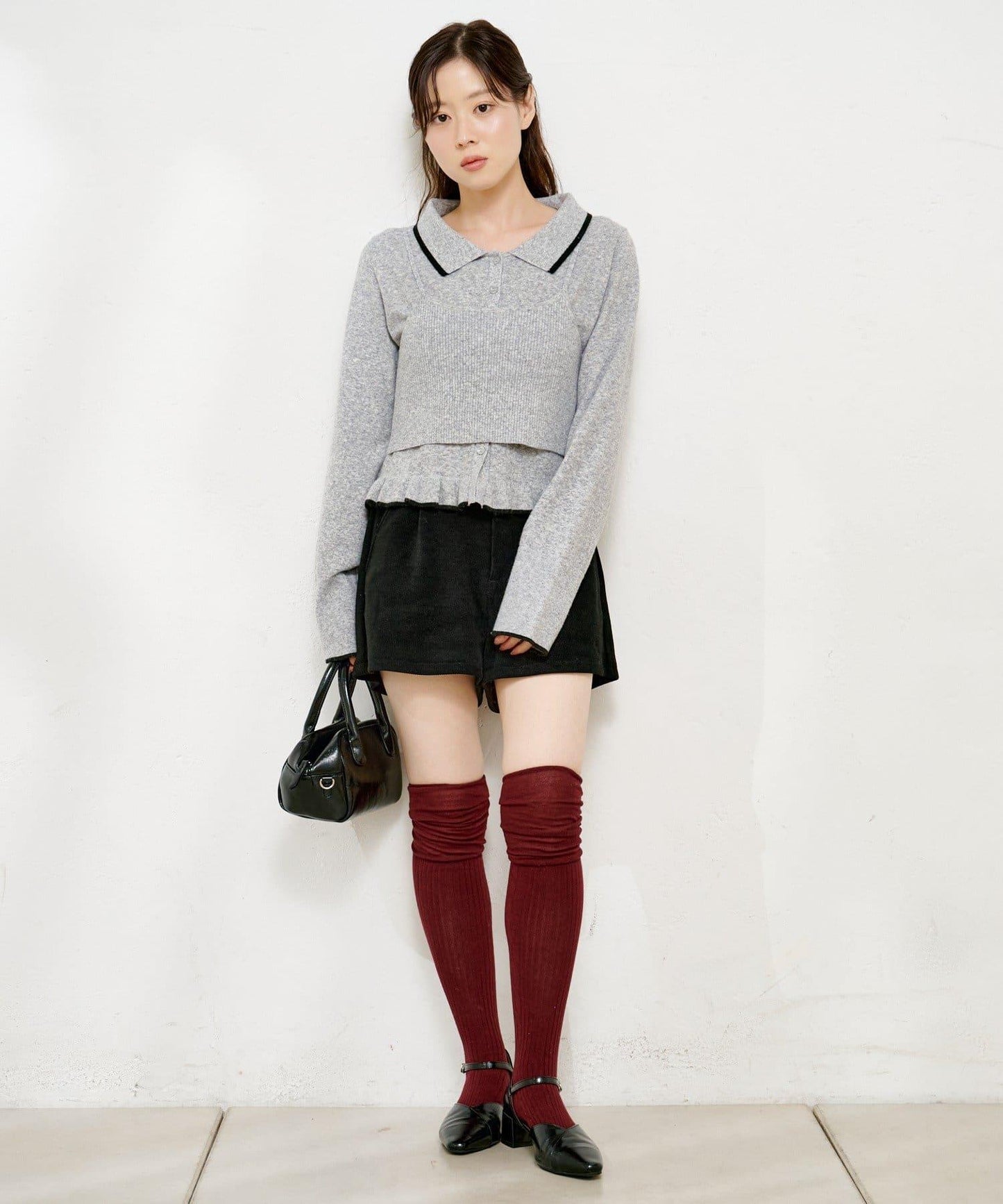 針織背心開衫套裝