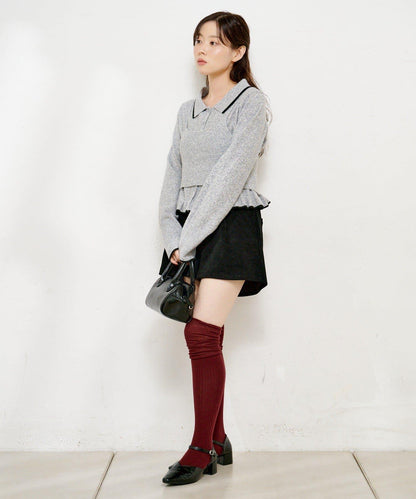 針織背心開衫套裝