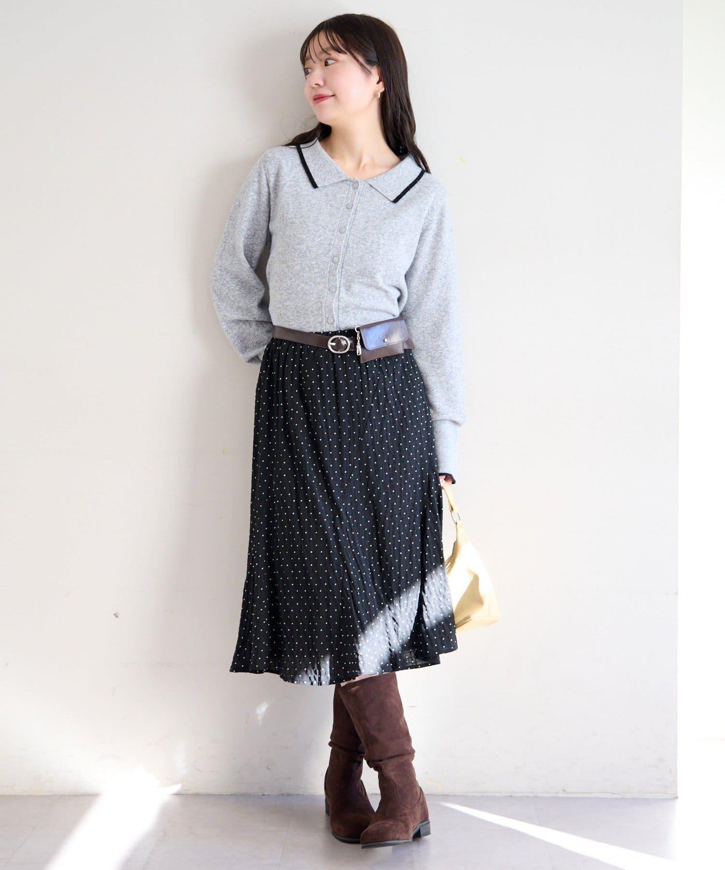 針織背心開衫套裝