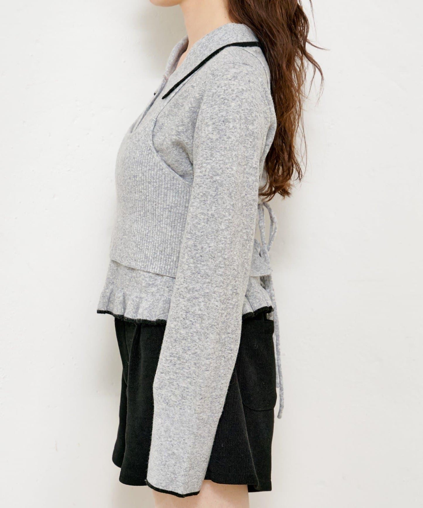 針織背心開衫套裝