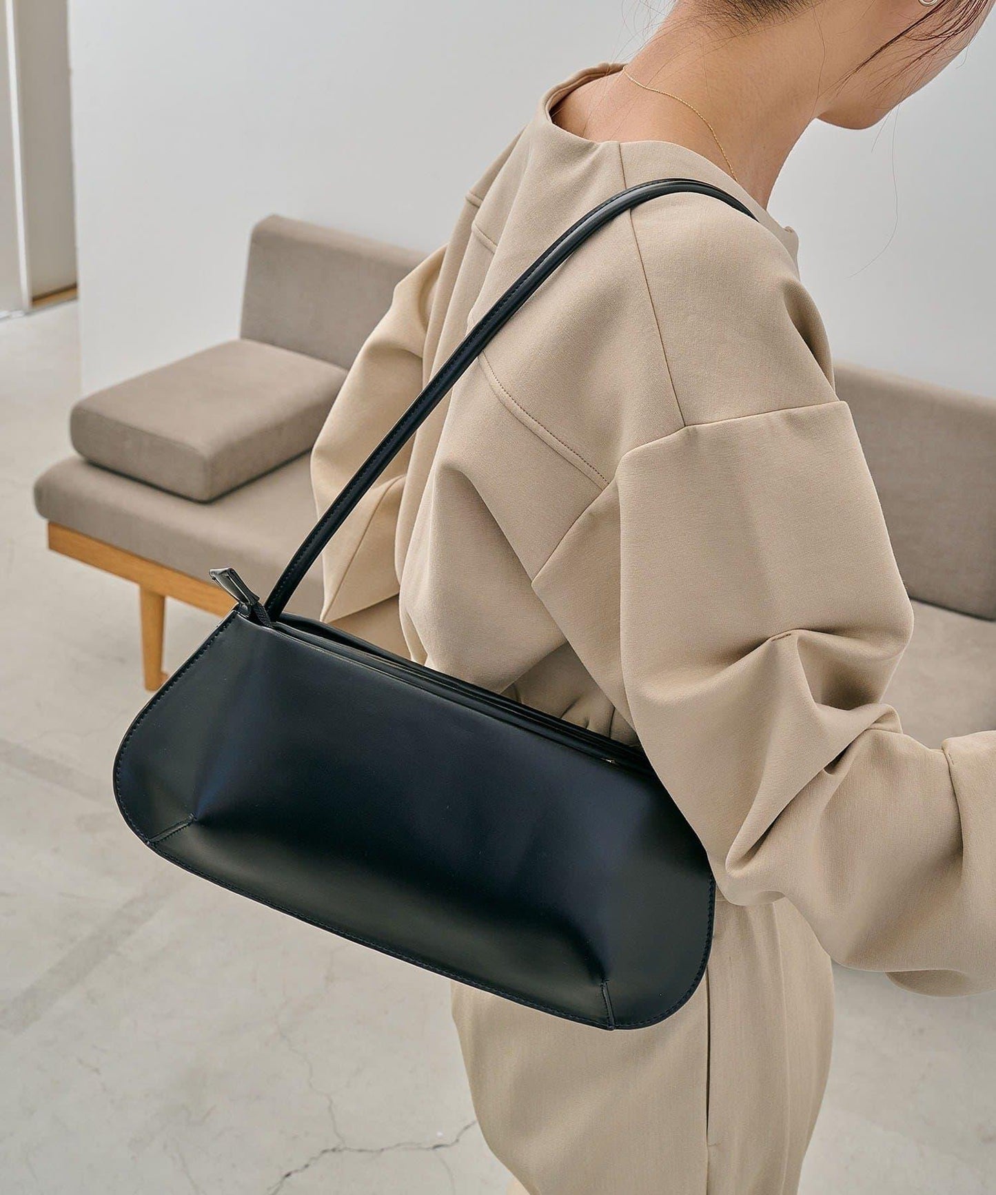 雙層極簡寬版包袋