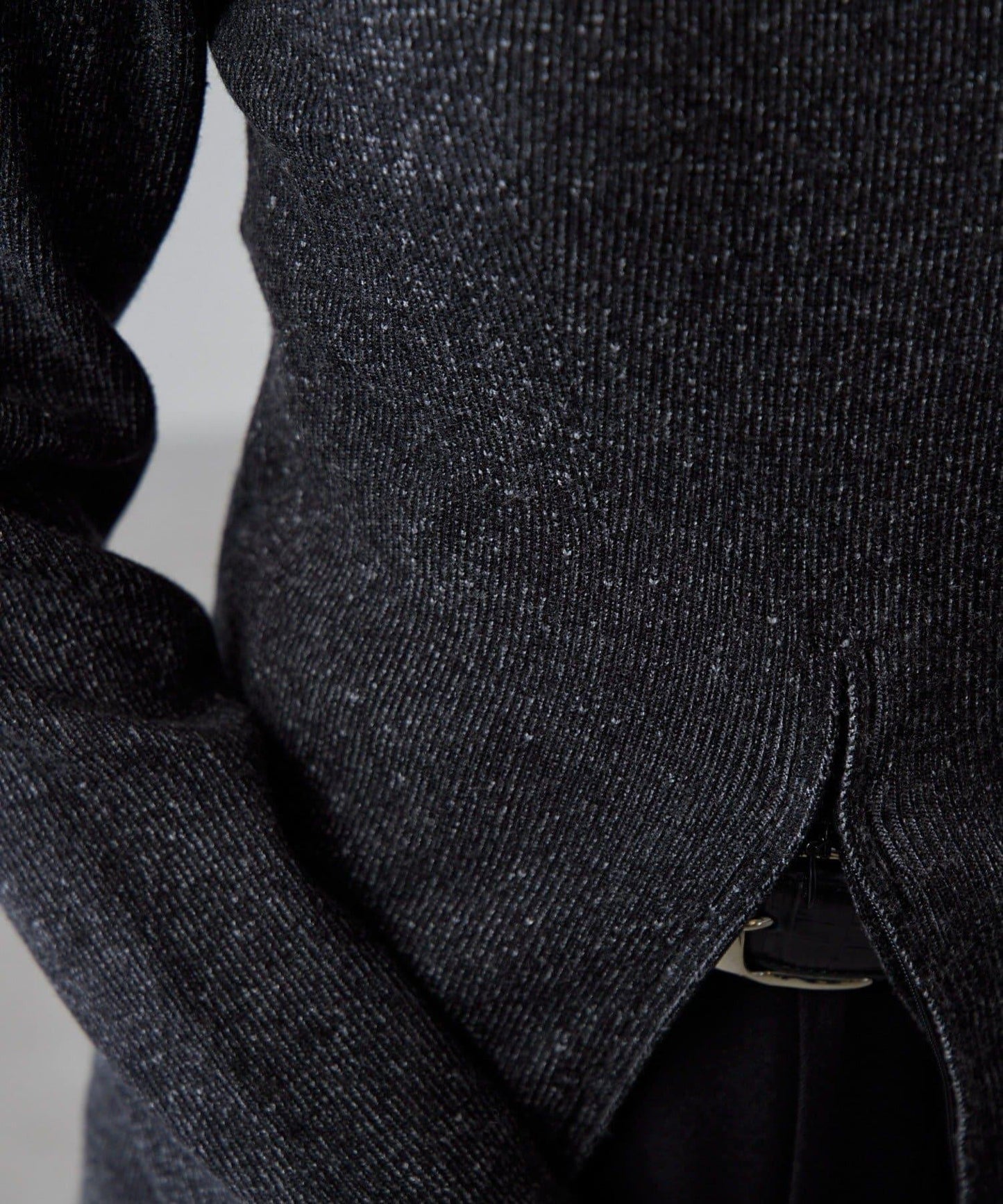 前拉鍊設計針織上衣