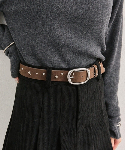 鉚釘裝飾腰帶