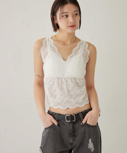 扇貝蕾絲 SCALLOP LACE CAMI 吊帶背心