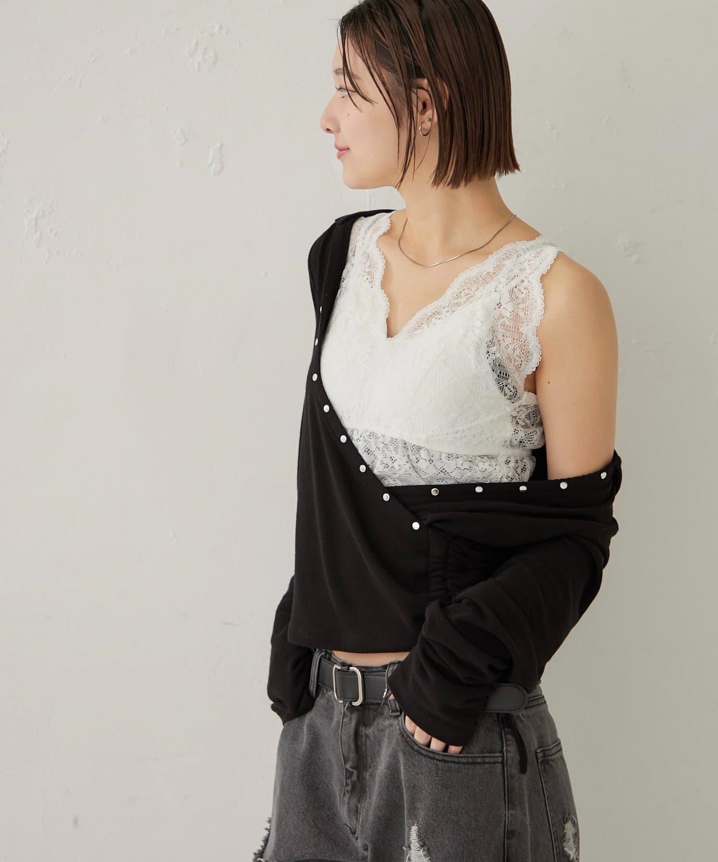 扇貝蕾絲 SCALLOP LACE CAMI 吊帶背心